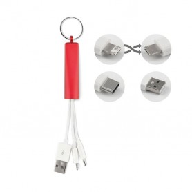 Kulcstartó USB szettel, világító logóval