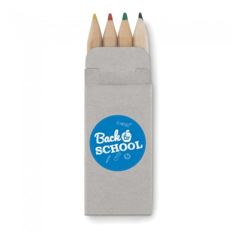 4 mini színes ceruza kartondobozban