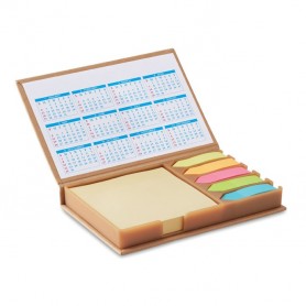 Asztali szett színes könyvjelzőkkel és jegyzetlapokkal