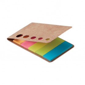 5 különböző színű jelölőcsík papír borítóval